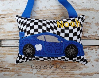 Tooth Fairy Pillow with Pocket (Personalized Option) - Racecar