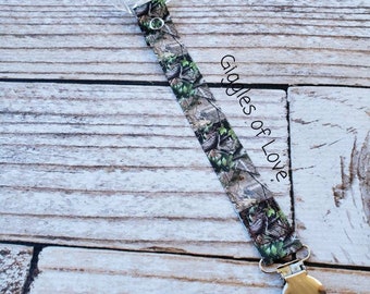 Baby Pacifier Clip - Camo