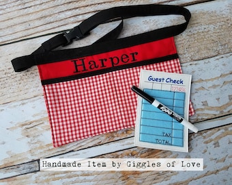 Pretend Play Restaurant Set: Kids Waiter Apron, Guest Check & Marker