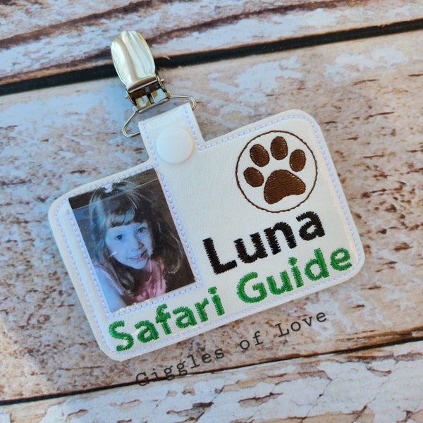 Pretend Play Safari Guide Badge - Handmade Child Gift Educational Imagination