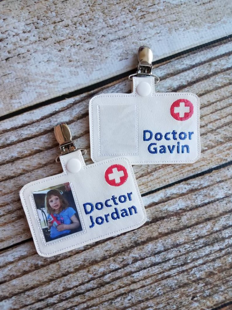 Personalized Pretend Play Doctor Badge Handmade Child Gift Etsy