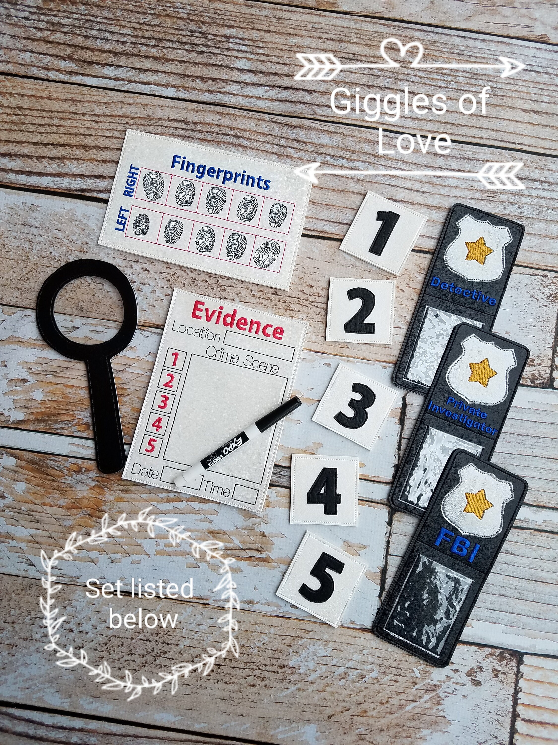 Pretend Play Detective ID or Name Badge Handmade Child Gift - Etsy UK
