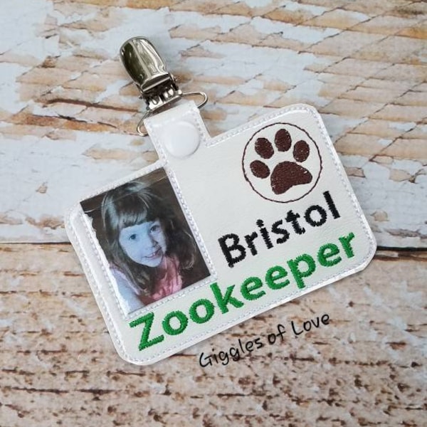 Pretend Play Zookeeper Badge - Handmade Child Gift Educational Imagination