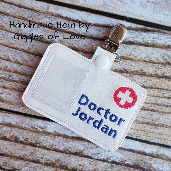 Personalized Pretend Play Doctor Badge - Handmade Child Gift Doctor Educational Imagination