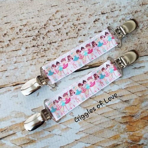 Pair of Mitten Clips Double Sided Girl Infant Toddler Etsy