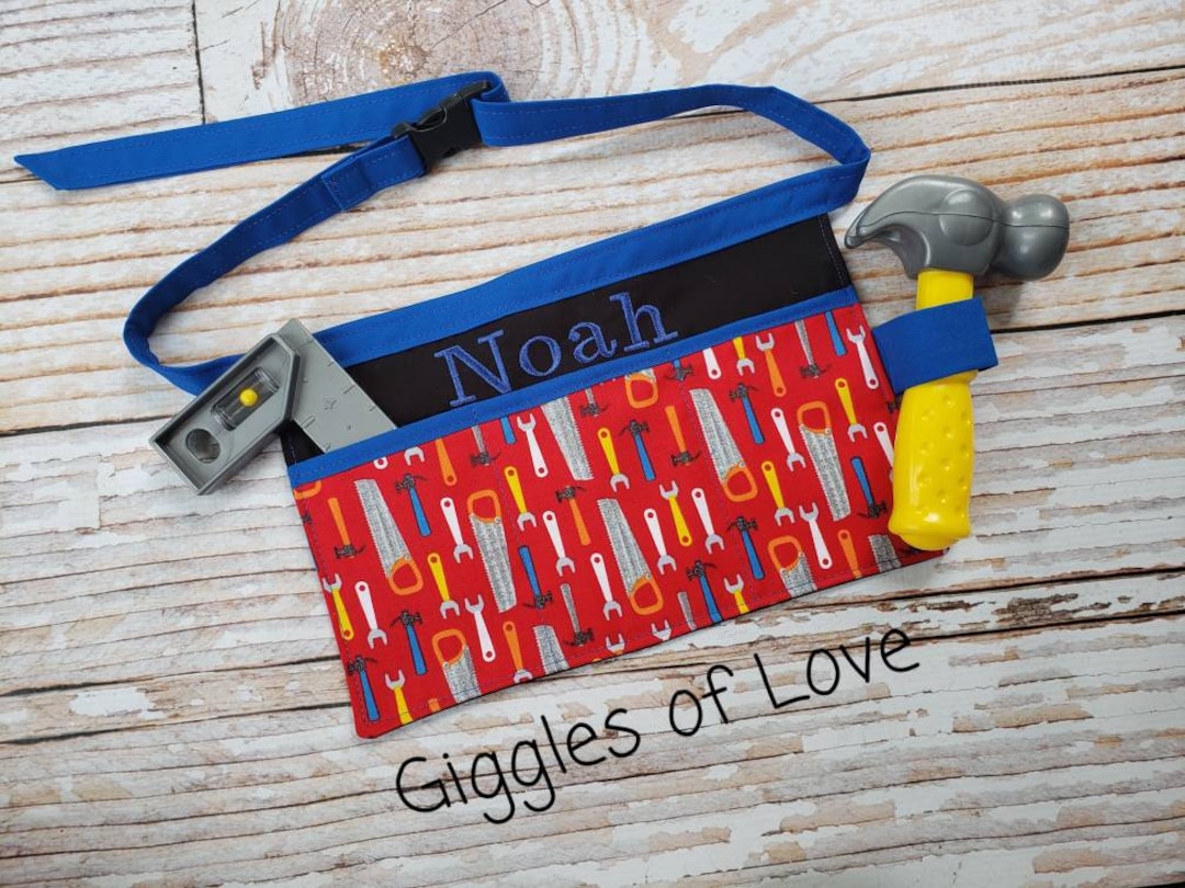 Personalized Tool Belt Kitchen Art Apron for Toddler Child Kids, Toy