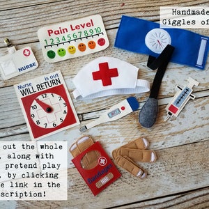 Pretend Play Nurse Badge - Handmade Child Gift Doctor Educational ...