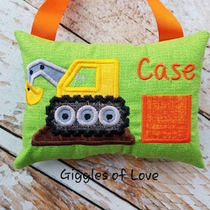 Tooth Fairy Pillow with Pocket (Personalized Option) - Excavator