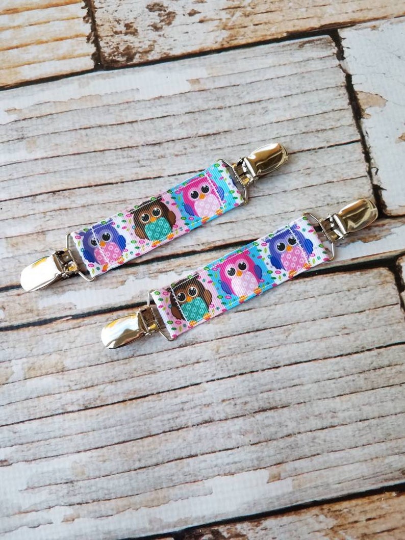 Pair of Mitten Clips Double Sided Girl Infant Toddler Etsy