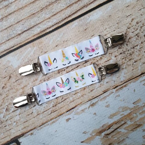 Pair of Mitten Clips Double Sided Girl Infant Toddler Etsy