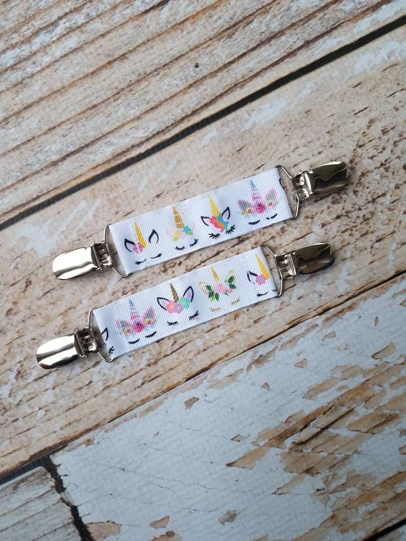 Pair of Mitten Clips Double Sided Girl Infant Toddler Etsy