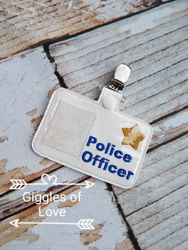 Pretend Play Police Officer Name Badge Handmade Child Gift - Etsy