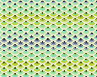 Aquatic Lace in Marine for the Floral Reef Range by Tula Pink