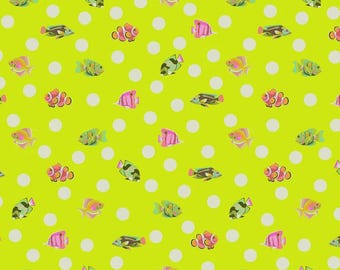 School Crossing in Seagrass for the Floral Reef Range by Tula Pink