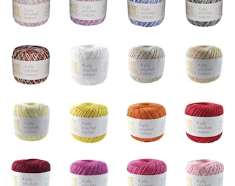 100% Baumwolle 4PLY Häkel Baumwolle