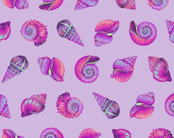 Lil Shelly in Ultraviolet for the Floral Reef Range by Tula Pink