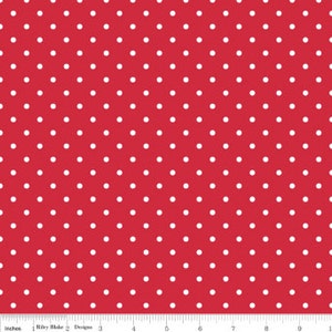 Swiss Dot Red for the Basics range for Riley Blake Designs