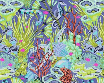 Reef What You Sew in Marine for the Floral Reef Range by Tula Pink