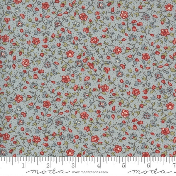 Small Floral Blue of Jardin De Fleurs by French General range for Moda