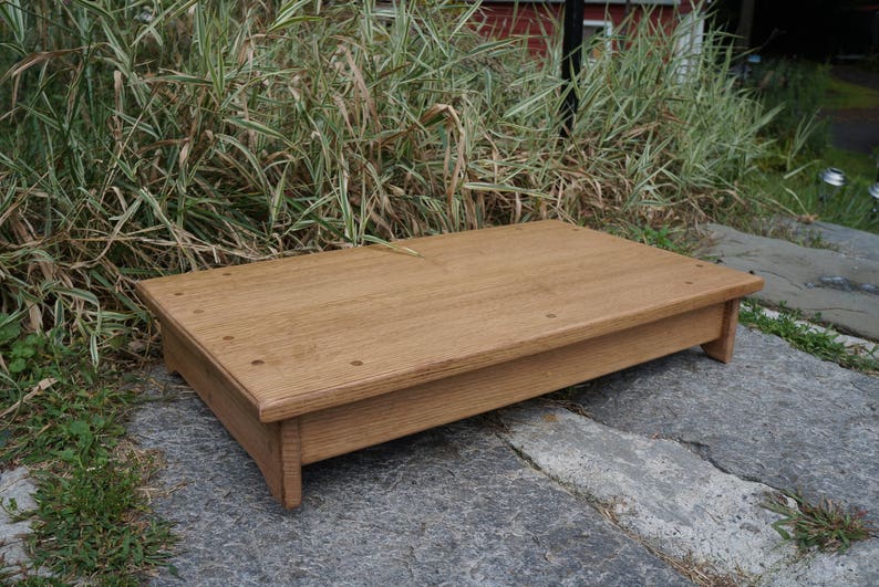 Handcrafted Heavy Duty Solid Oak Step Stool 14 X Etsy