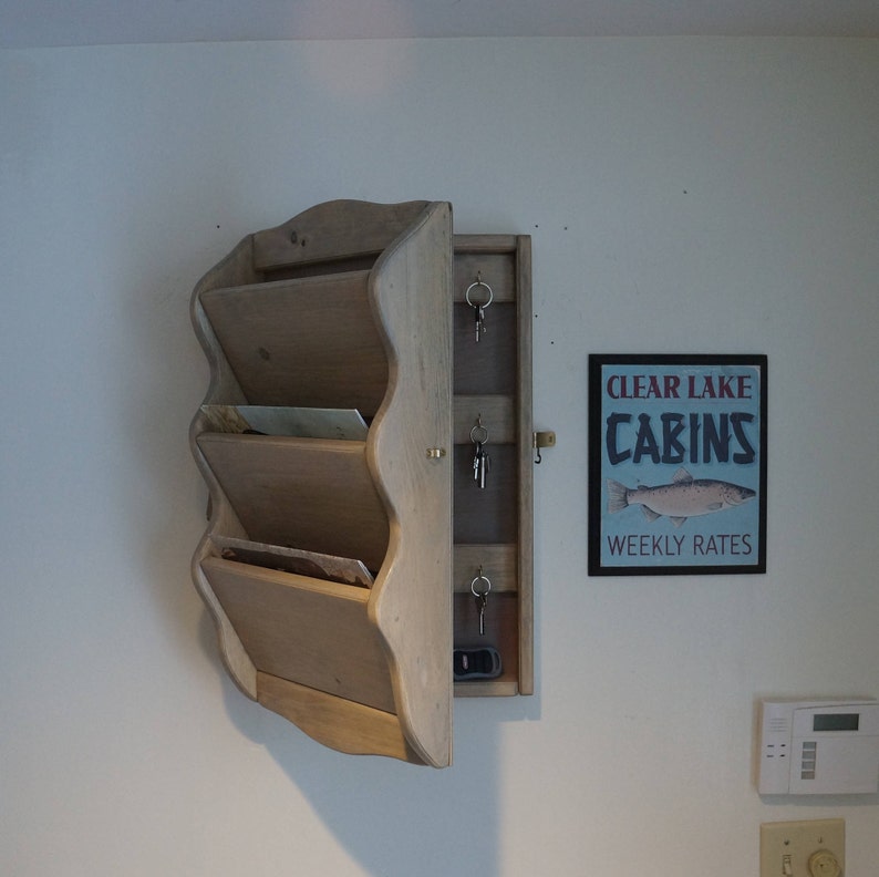Wall Mail Organizer Rack 16w x 23 h Handcrafted Etsy
