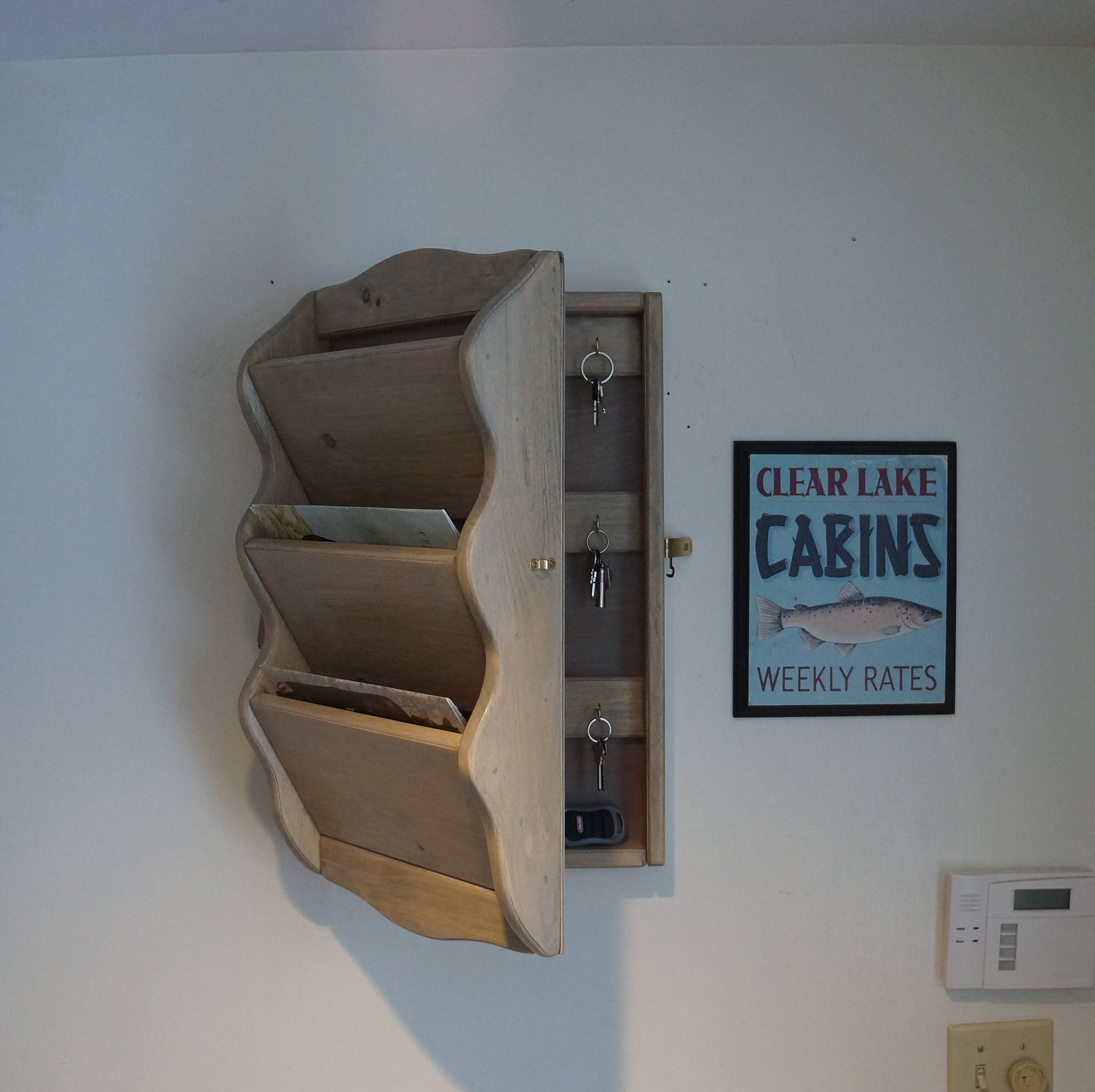 Wall Mail Organizer Rack 16w x 23 h Handcrafted Etsy