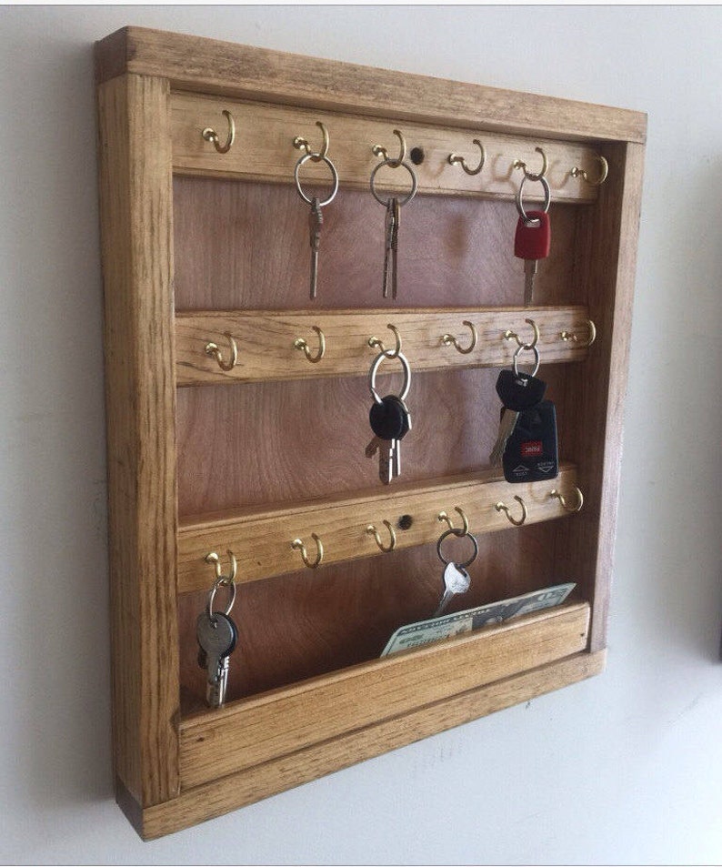 15h x 13w Handcrafted 18 Key Organizer Wooden Wall Etsy