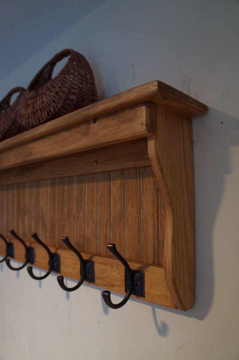 Custom Coat Racks Custom Size 48 Handcrafted Wood Wall Mount Coat Rack | Etsy