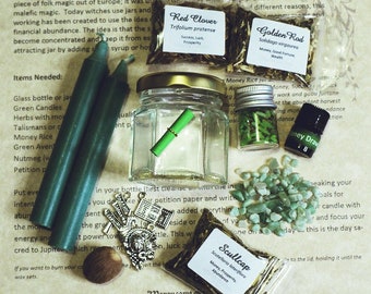 Money/Prosperity Spell Jar Kit - Witchcraft/Wicca/Hoodoo