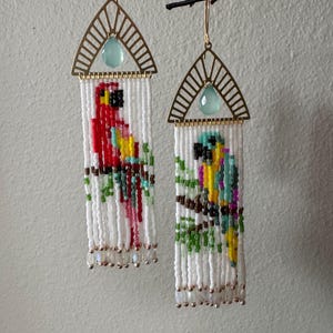 Parrot earrings