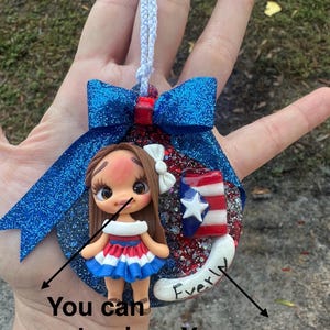 Puerto Rico Christmas ornament / Puerto Rico doll gift for Christmas tree handmade