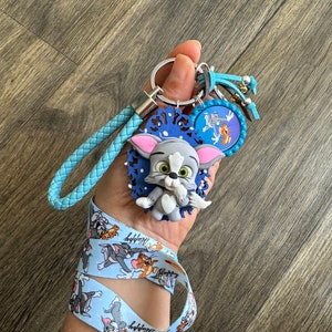 3D Cartoon cat and mouse  Keychain Pendant Bag Backpack Keys Car Purse Birthday Gift Gift for Him Gift for Her Anniversary Gift