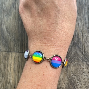 LGBT Bracelet csd Pride Rainbow LGBTQ Jewelry Proud Trans Lesbian Gay Queer bracelet LGBT flag