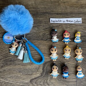 Argentina Keychain Gift Flag Artistic Handmade 3D Doll Pompom Country Key chain  USA Seller