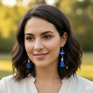 Pendientes Salvador \ Pendientes San Salvador bandera hecha a mano / Pendientes colgantes Salvador