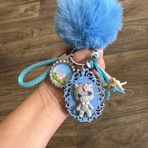 Hippo Keychain - Hippopotamus Jewelry - Hippo Accessories - Safari Themed - Zoo Lover / Hippo clay handmade