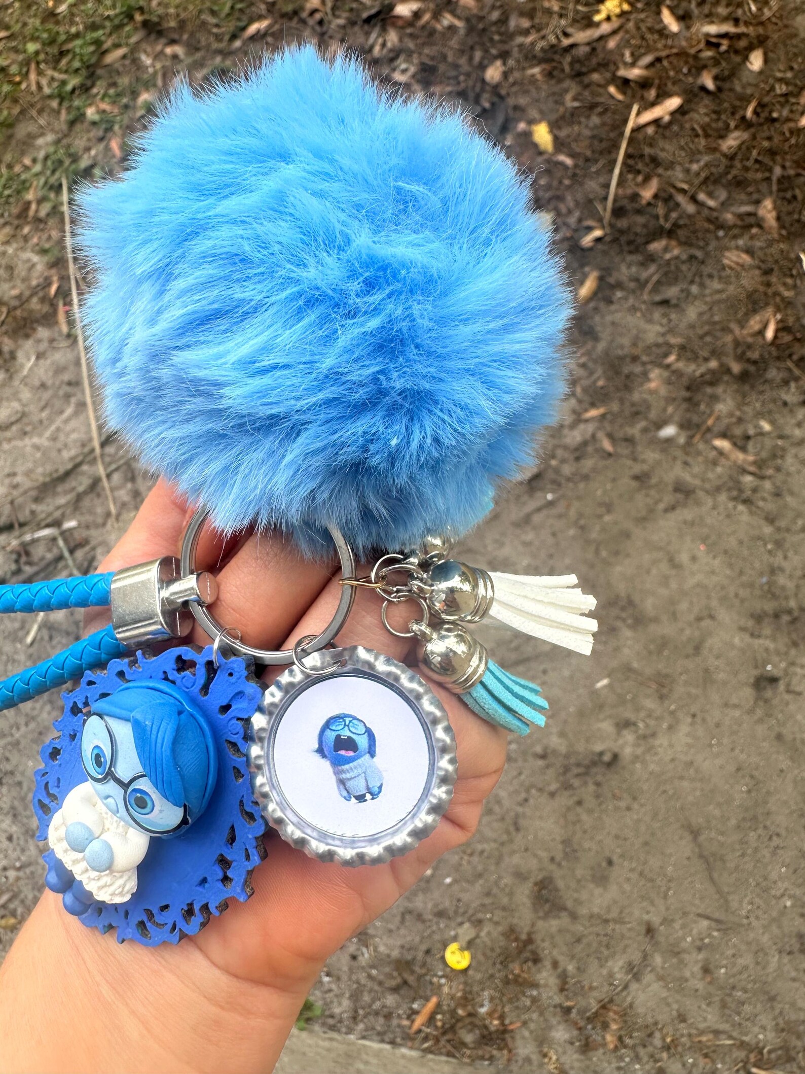 Inside Out Sadness Emotion Keychain Handmade - Etsy
