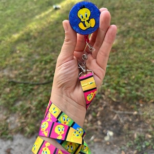 cartoons Badge id with lanyard  handmade / gift