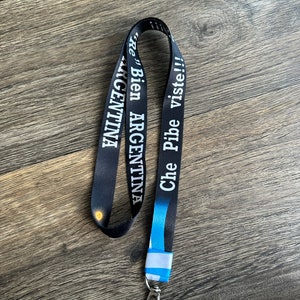 Argentina lanyard / Argentina lanyard flag /  keychain handmade Country Argentina Che