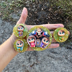 Boricua manger magnetic  / Puerto Rico scene Jesus / manger for Refrigerator / porcelain manger / Manger Mary Joseph and Jesus / tres Reyes