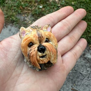 Yorkie dog magnetic , realistic puppy magnet , gift for dog lovers, dog magnets , personalized dog magnets/ pet magnet 3D Yorkie