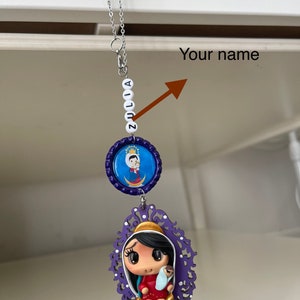 Virgin of Coromoto/ Virgin of Chiquinquira car charm / Virgin of the Divine Shepherdess/ Virgin of the valley/ Venezuela car accessories