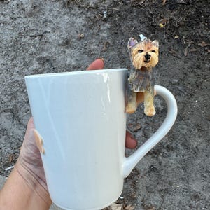 Yorkie dog mug, realistic puppy coffee mug , gift for dog lovers, dog mug, personalized dog coffee mug , Yorkie 3D handmade mug