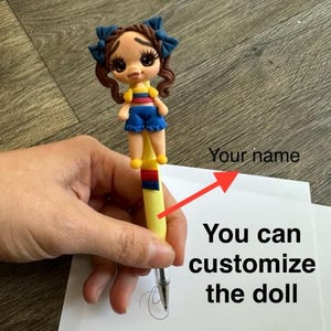 Colombia pen porcelain/ Colombia gift pen / Colombia doll / Colombia flag doll / Colombia flag doll / personalized pen