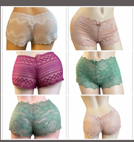 1 Pack Womens Lace Boyshorts Bikini Panties Sexy Boy Shorts Lingerie Underwear  Large Size -  Israel