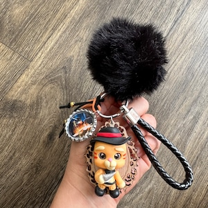 El gato con botas Llavero hecho a mano / Charm para bolso El gato con botas