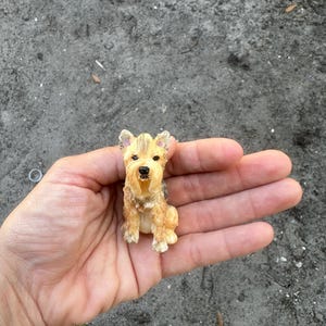 Yorkie dog keychain, realistic puppy keychain, gift for dog lovers, dog charm, personalized dog key chain, pet keychain 3D bag charm