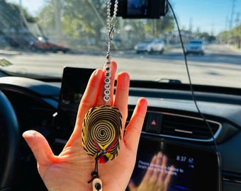 Handmade Sombrero Vueltiao Car Charm - Colombian Car Rearview Mirror