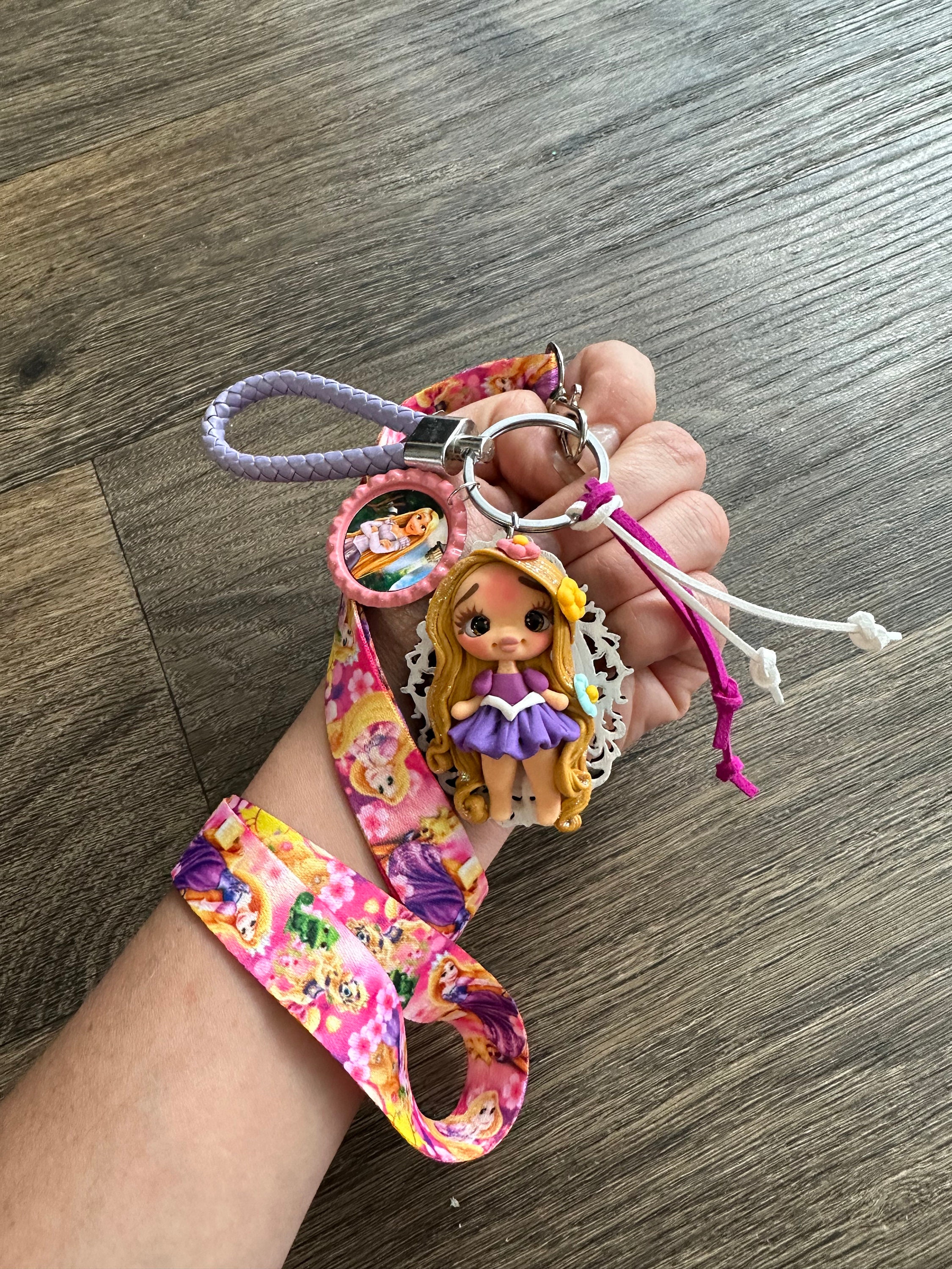 Handmade Inspired Rapunzel Porcelain Doll Keychain, Bag Charm - Etsy