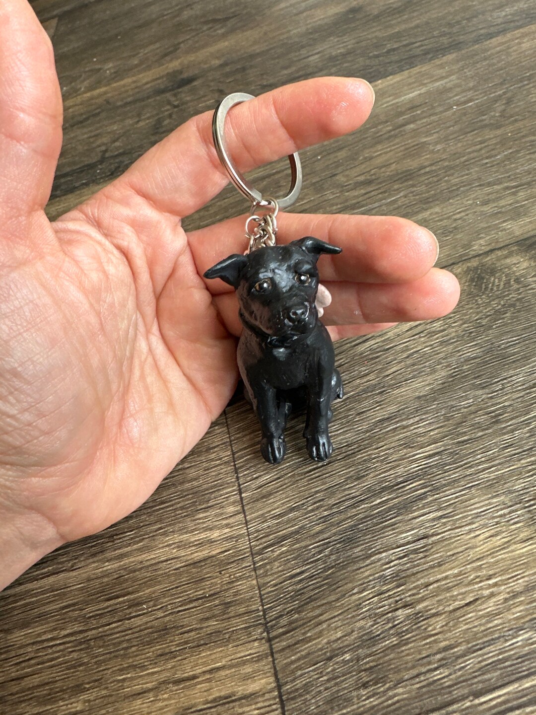 Labrador Dog Keychain / Realistic Black Labrador Keychain / Gift for